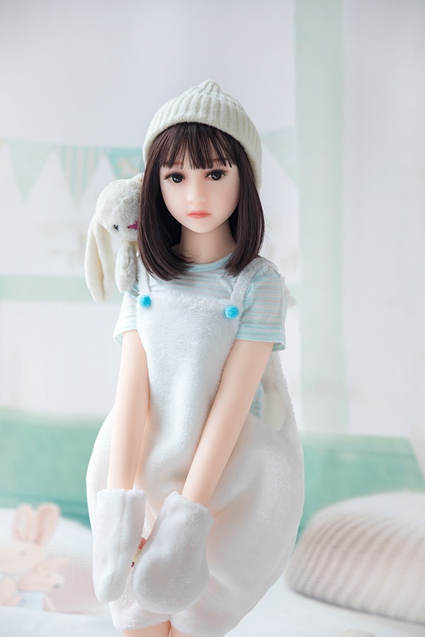 Japanese Mini Cute Sex Doll Cora 110cm With Black Hair